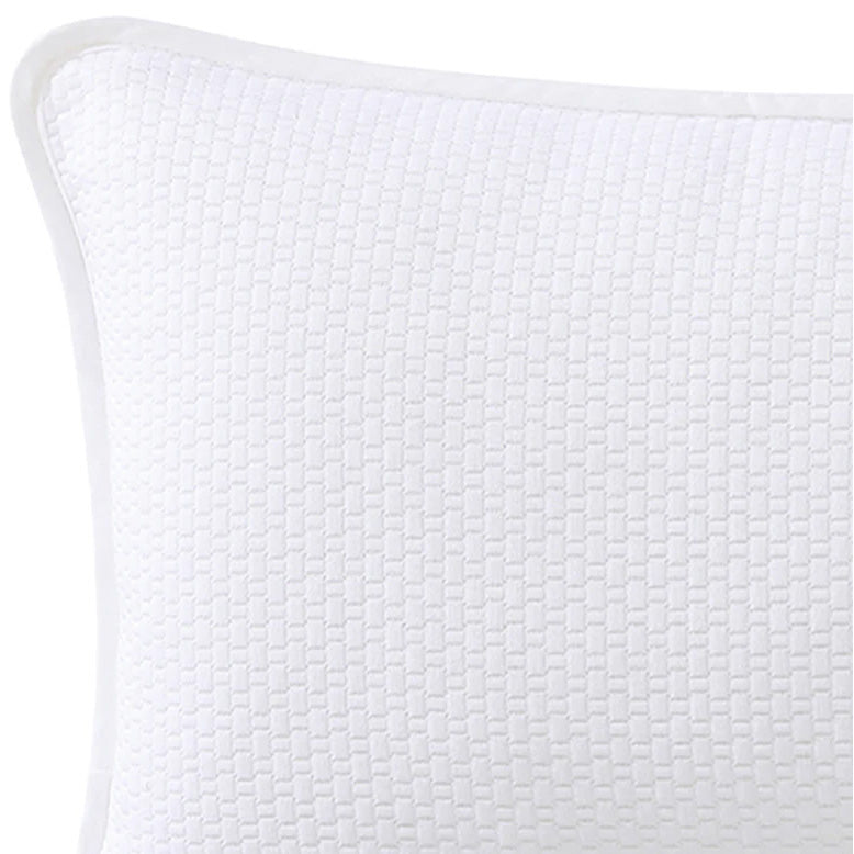 Cornell White Pillow Sham Set - A Pair of 2 for Your Bedroom Decor