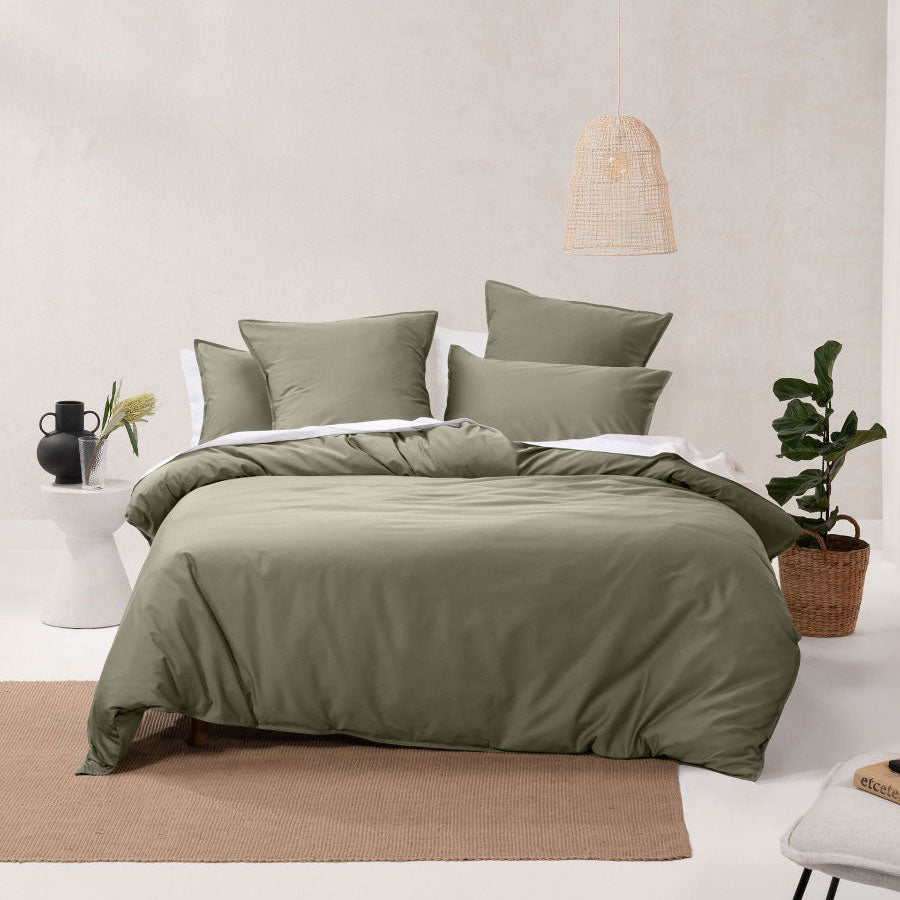 Single Bed Luxury Nara Moss Bamboo Cotton Quilt Cover Set for Bed Linen