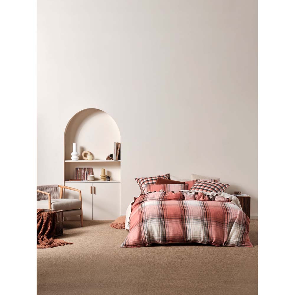 Carricklea Brandy Double Bed Quilt Cover Set by Linen House - Ideal Bedroom Bedding