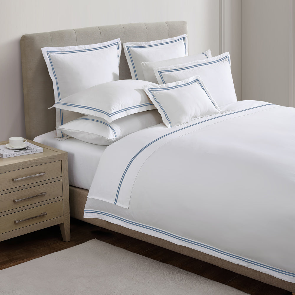 Luxurious Santiago Steel Super King Quilt Cover Set for a Timeless Bedroom Look