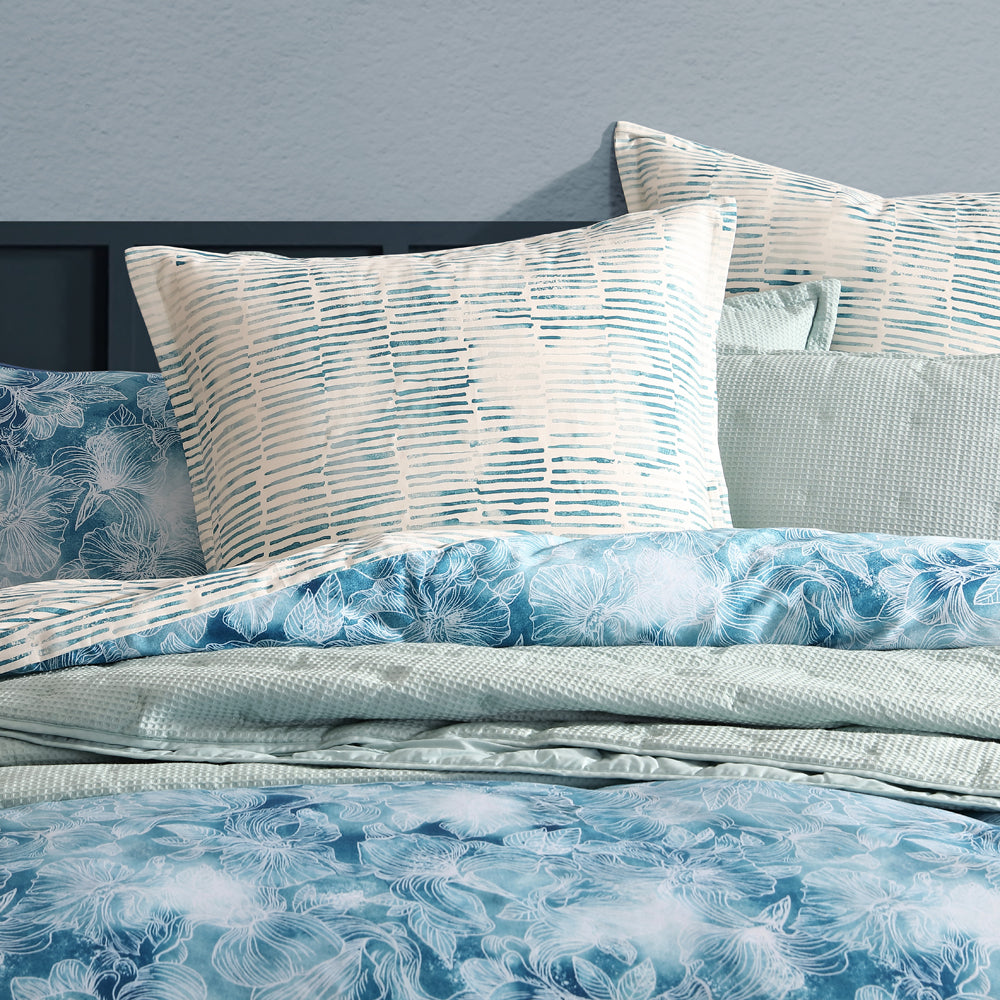 European-style Kiama Blue Decorative Pillowcase for Home Bedding