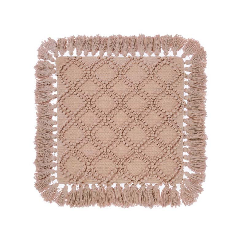 Linen House Circlet Square Filled Decorative Cushion in Terracotta Color