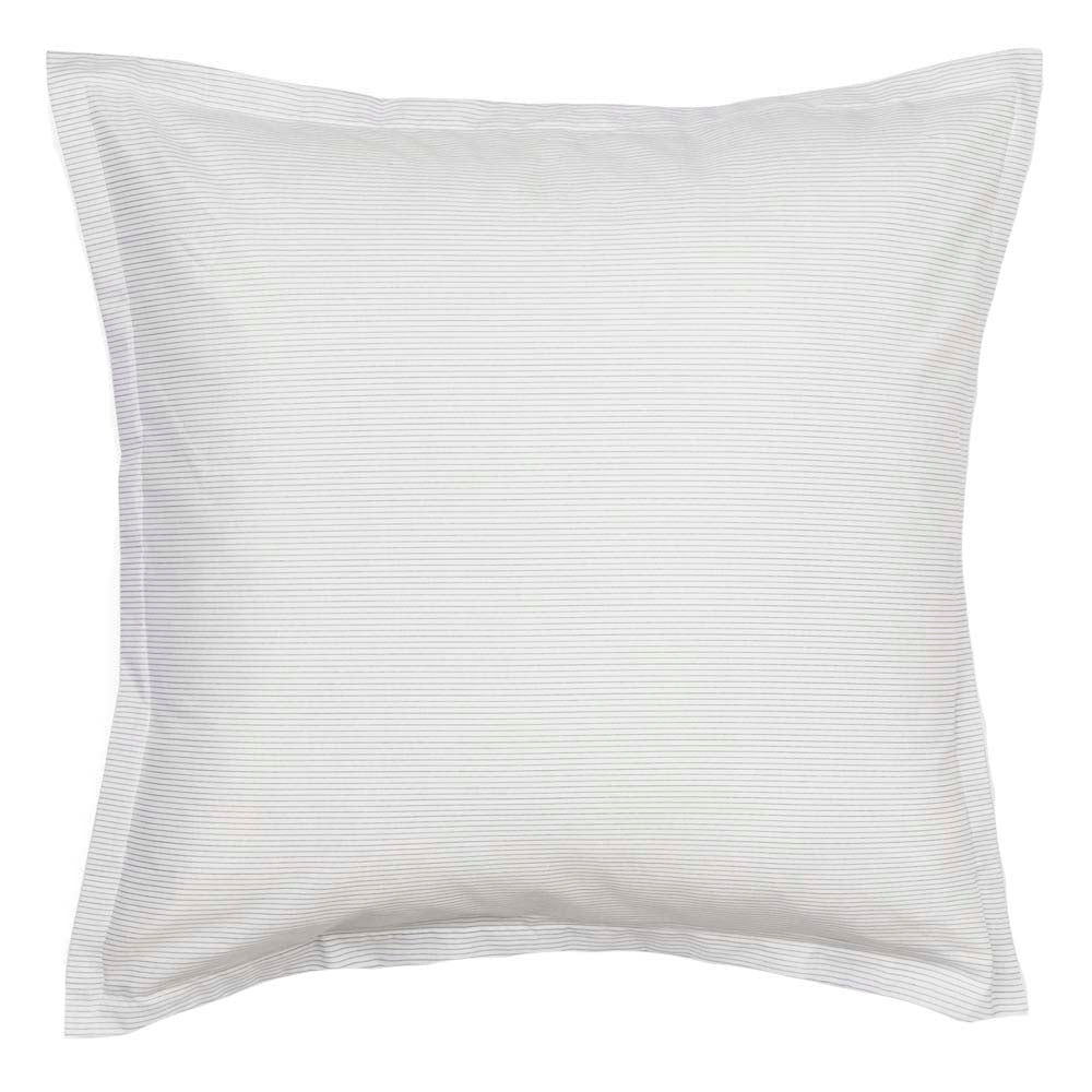 Stylish Pomeroy Teal European-Sized Pillowcase with Subtle Pinstripes