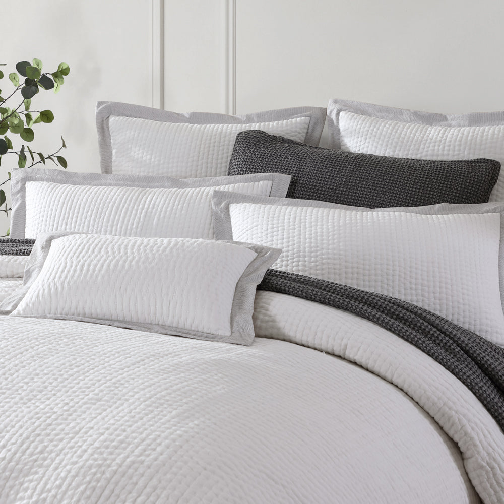 Felix King - Sized Charcoal Quilt Cover Set with Classic Style