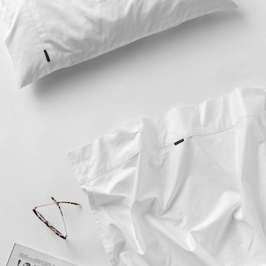 Luxurious 100% Cotton Augusta Split King White Sheet Set with 500 Thread Count