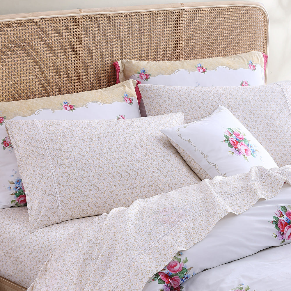 Luxurious Royal Albert King Bed Daisy Honey Sheet Set