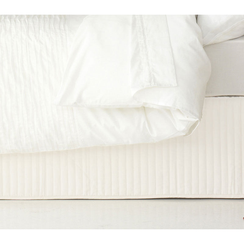 Single Bed White Quilted Valance for a Luxurious Bedroom