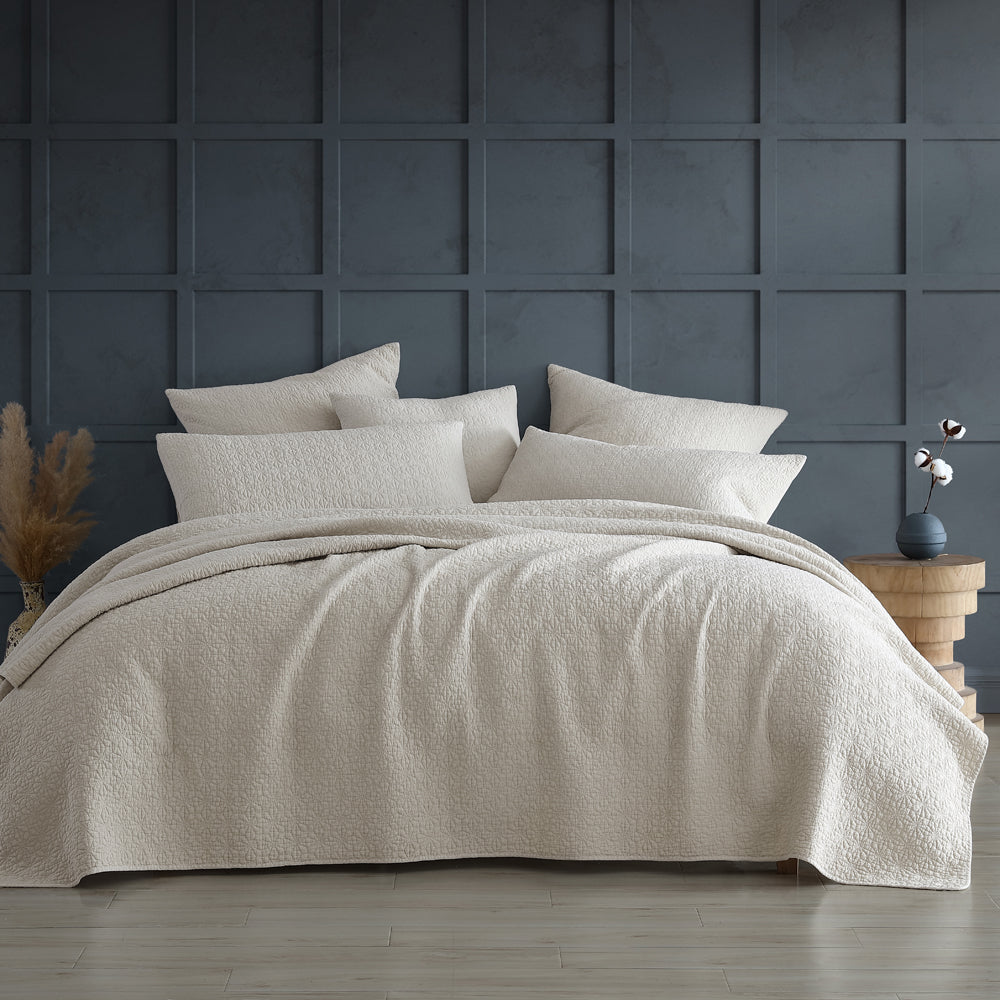 Kayo Linen Bed Coverlet for Queen or King Size Beds, a Contemporary Bedroom Decor Piece