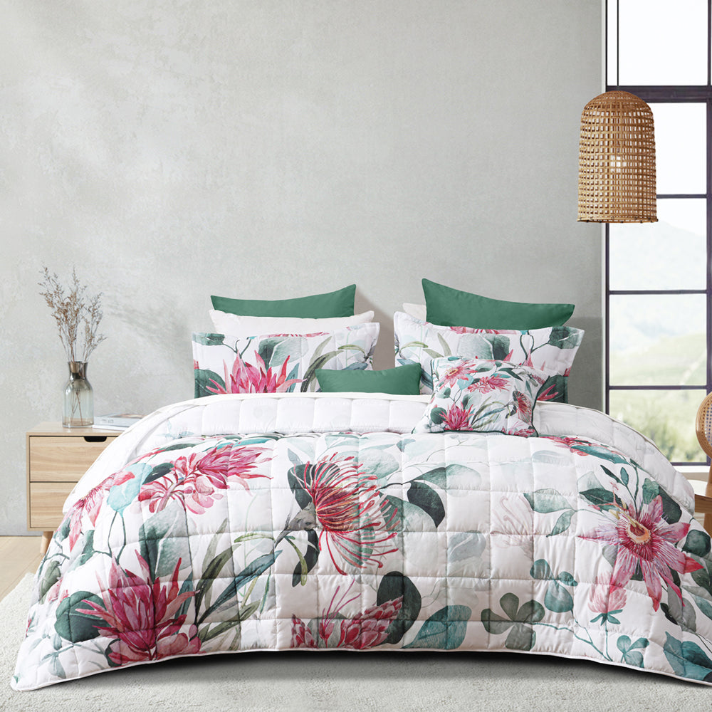 Bianca Nikita Single / Double Bed Size White Bed Coverlet Set for Bedroom Decoration