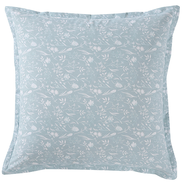 European-sized Major Black Pillowcase with Australian Floral Design
