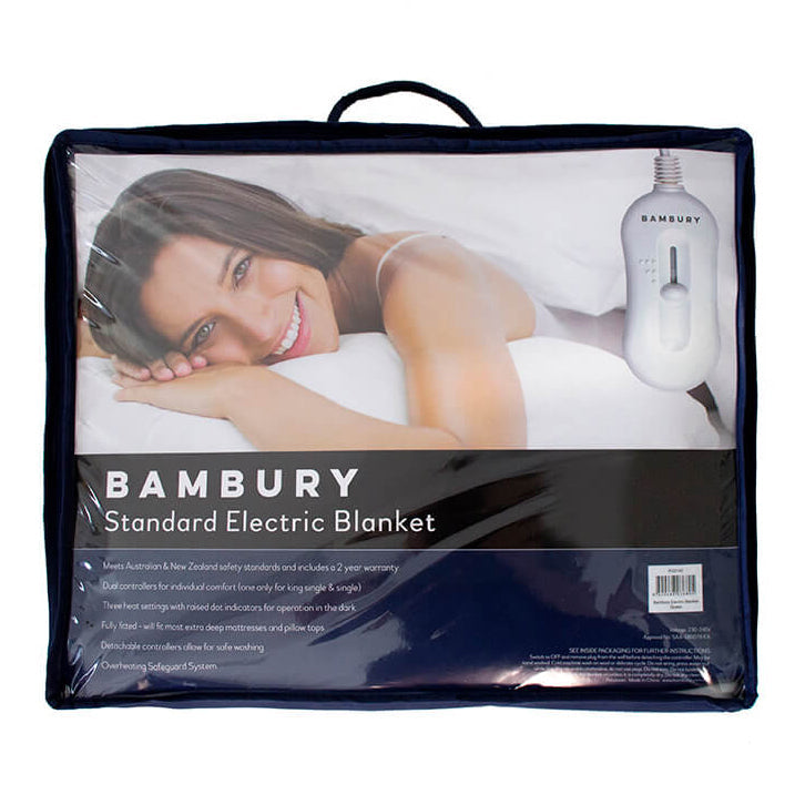 Single Bed Bambury Standard Electric Blanket with Safe Controller