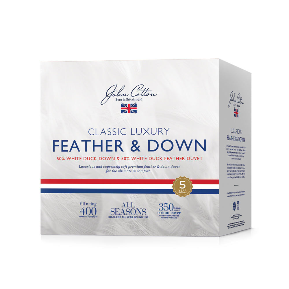 King-Size Classic Luxury Duck Down & Feather 50/50 Quilt for a Cozy Sleep
