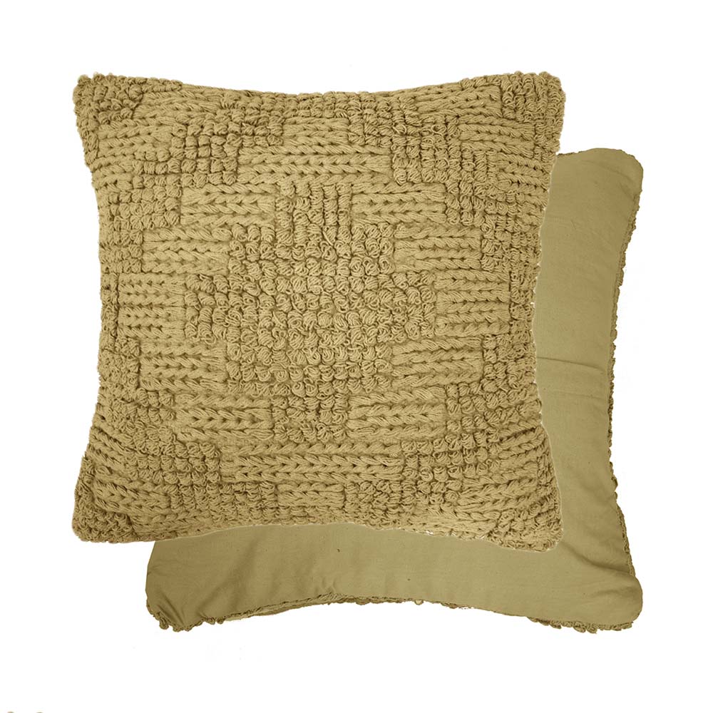 Remy Flax Square Decorative Filled Cushion for Couch and Bed