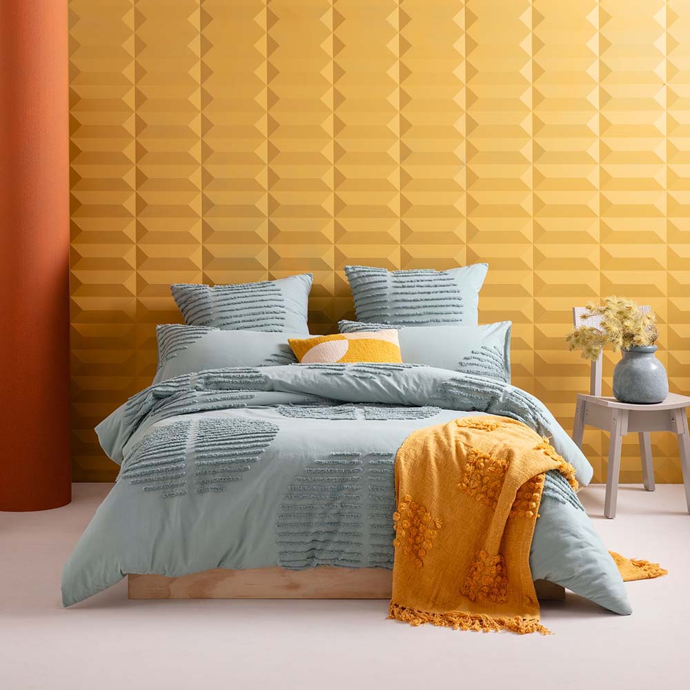 KAS Elegant Seafoam King - Sized Quilt Cover Set by Barlow