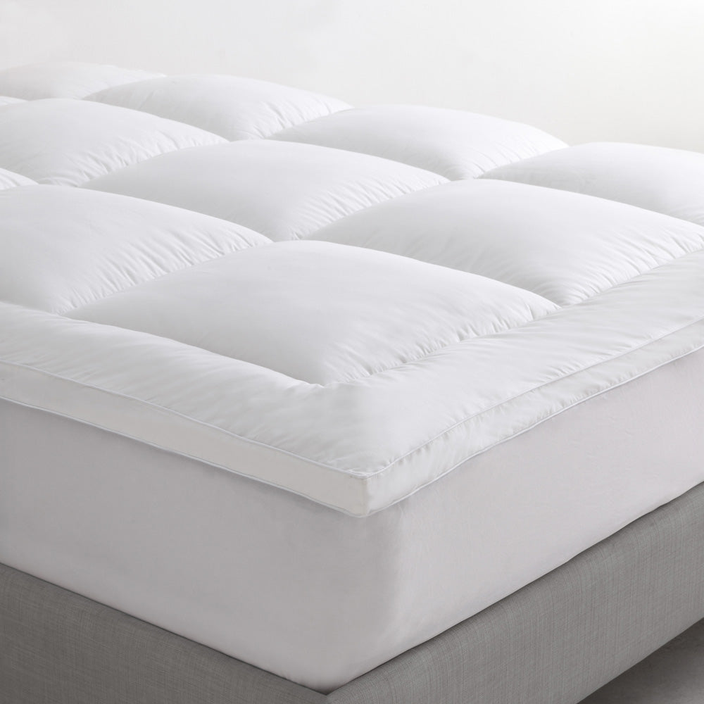 1100GSM Luxury Fitted Pillowtop Mattress Topper for King-Size Bed