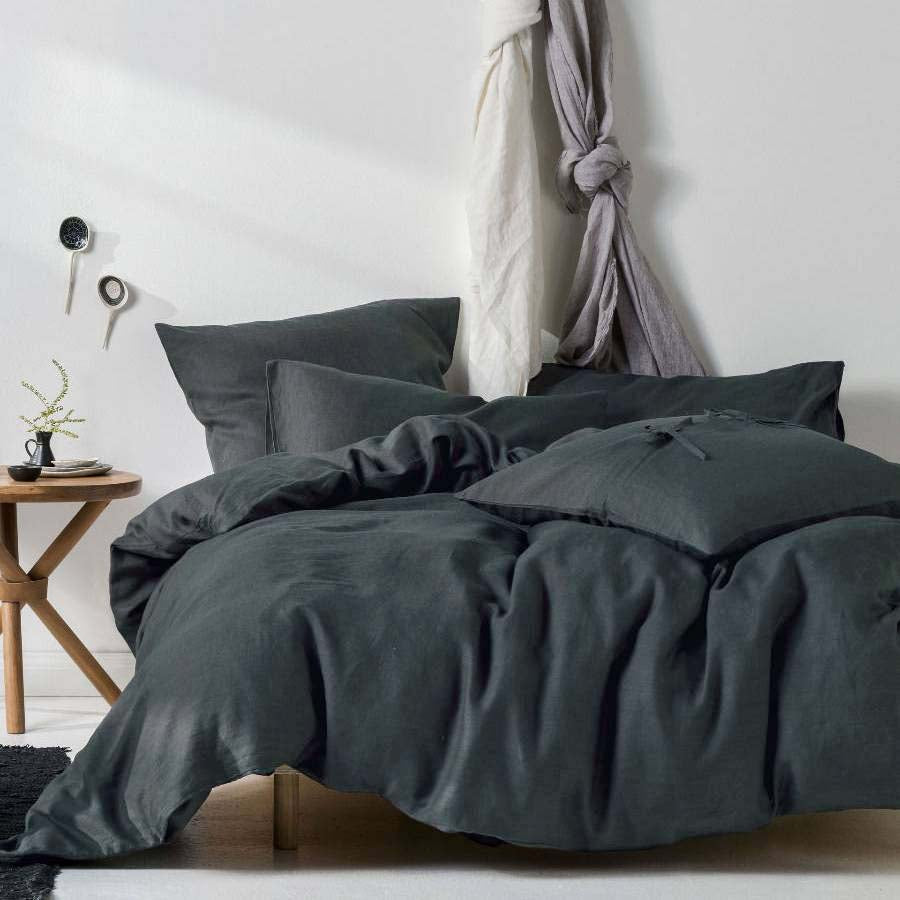 Single Bed Nimes Magnet Linen Quilt Cover Set - Ideal for All Seasons