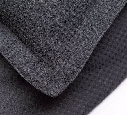 Stylish Dark Granite Square Ascot Filled Waffle Cushion