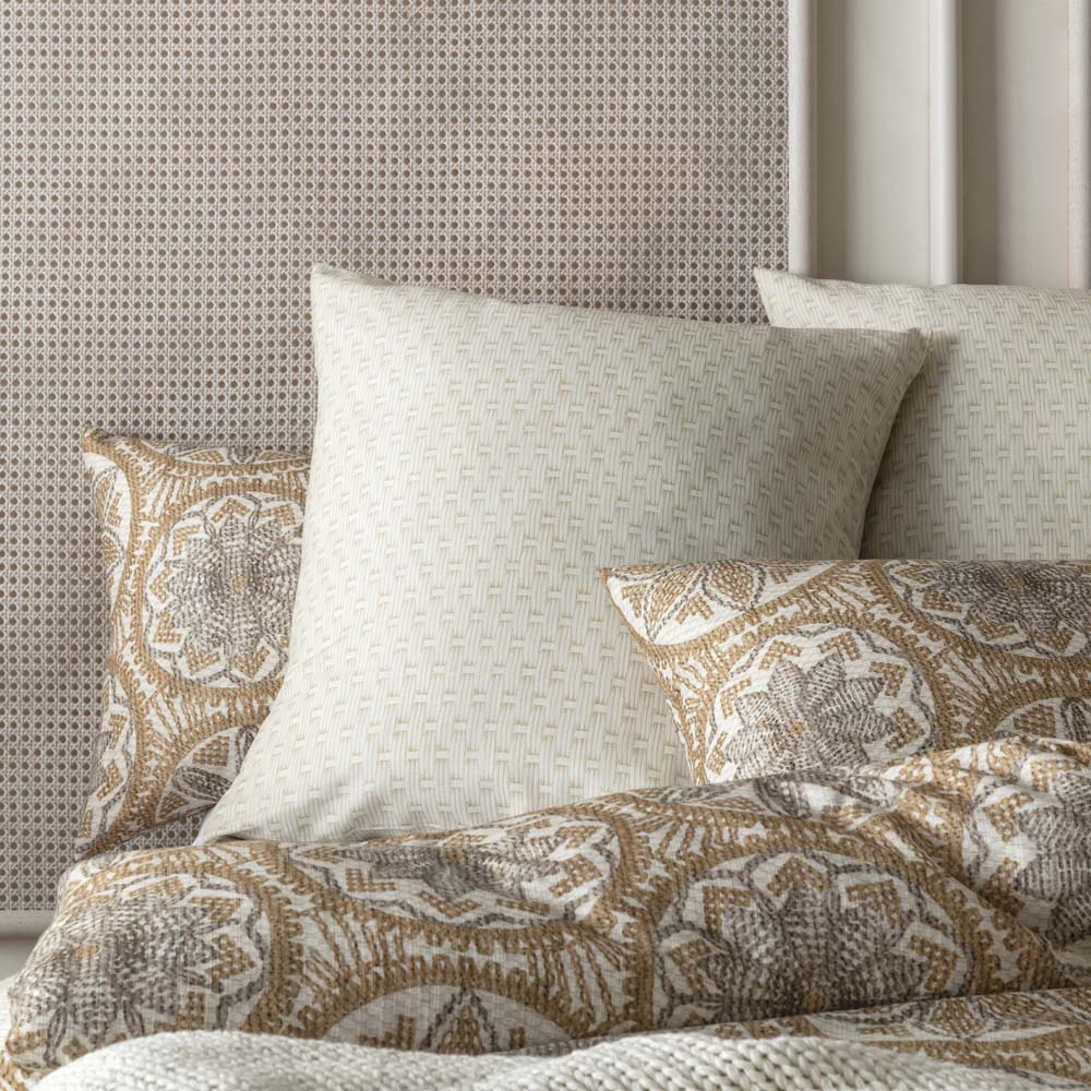 Luxurious Super King Rafia Multi - Pattern Quilt Cover Set