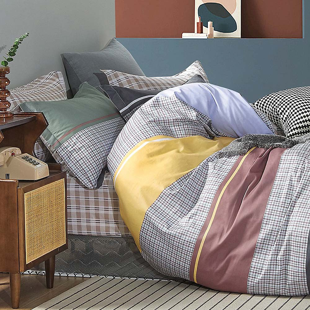 Ardor Jonty King Size Multi - Colored Quilt Cover Set for King Bed