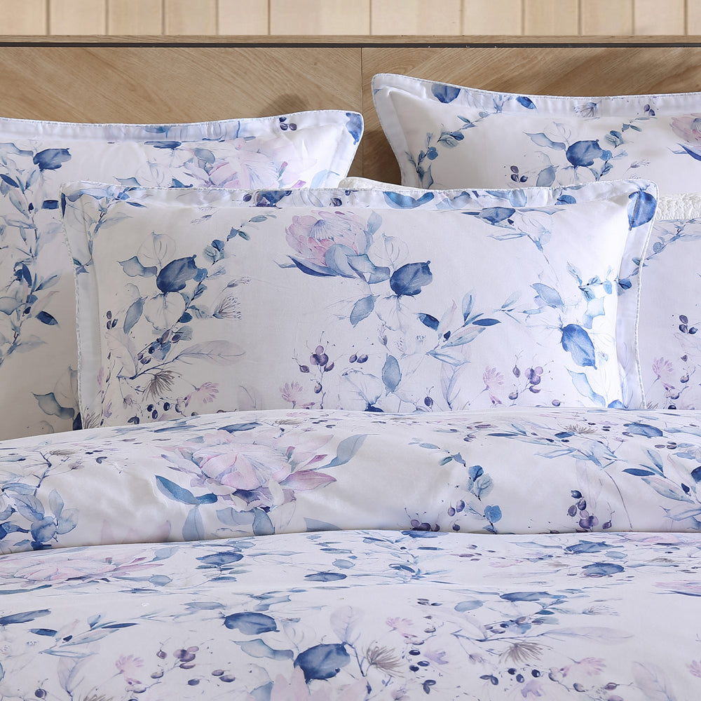 Millicent Chambray Queen Size Bed Quilt Cover Set for a Serene Bedroom Decor