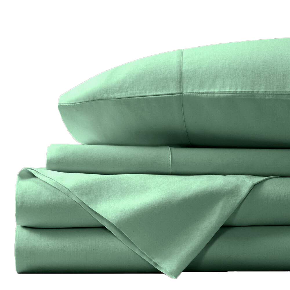 400TC Luxury Mint Bamboo Cotton King Bed Sheet Set