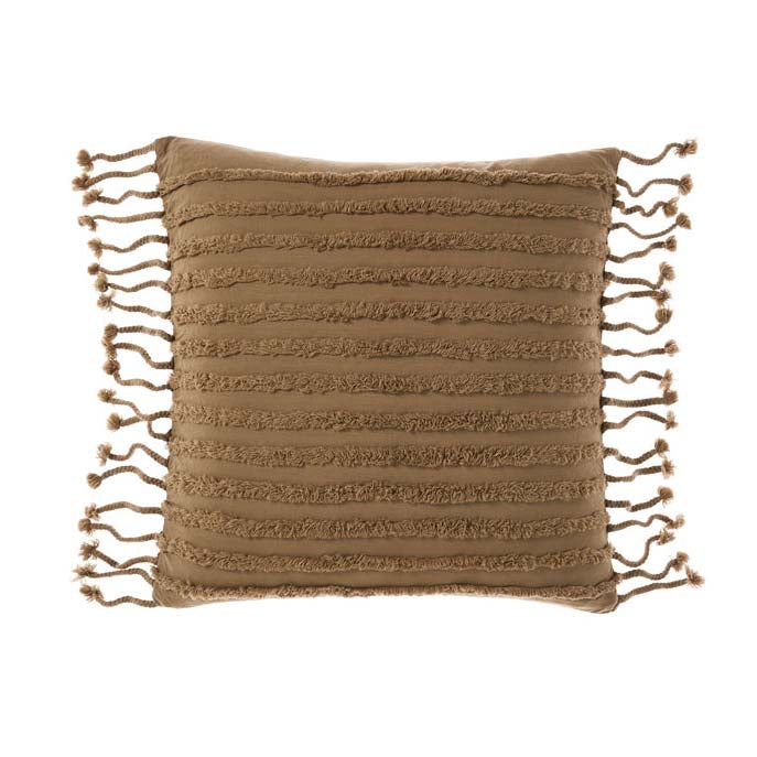 Linen House Dunaway Timber Stylish Square Filled Decorative Cushion