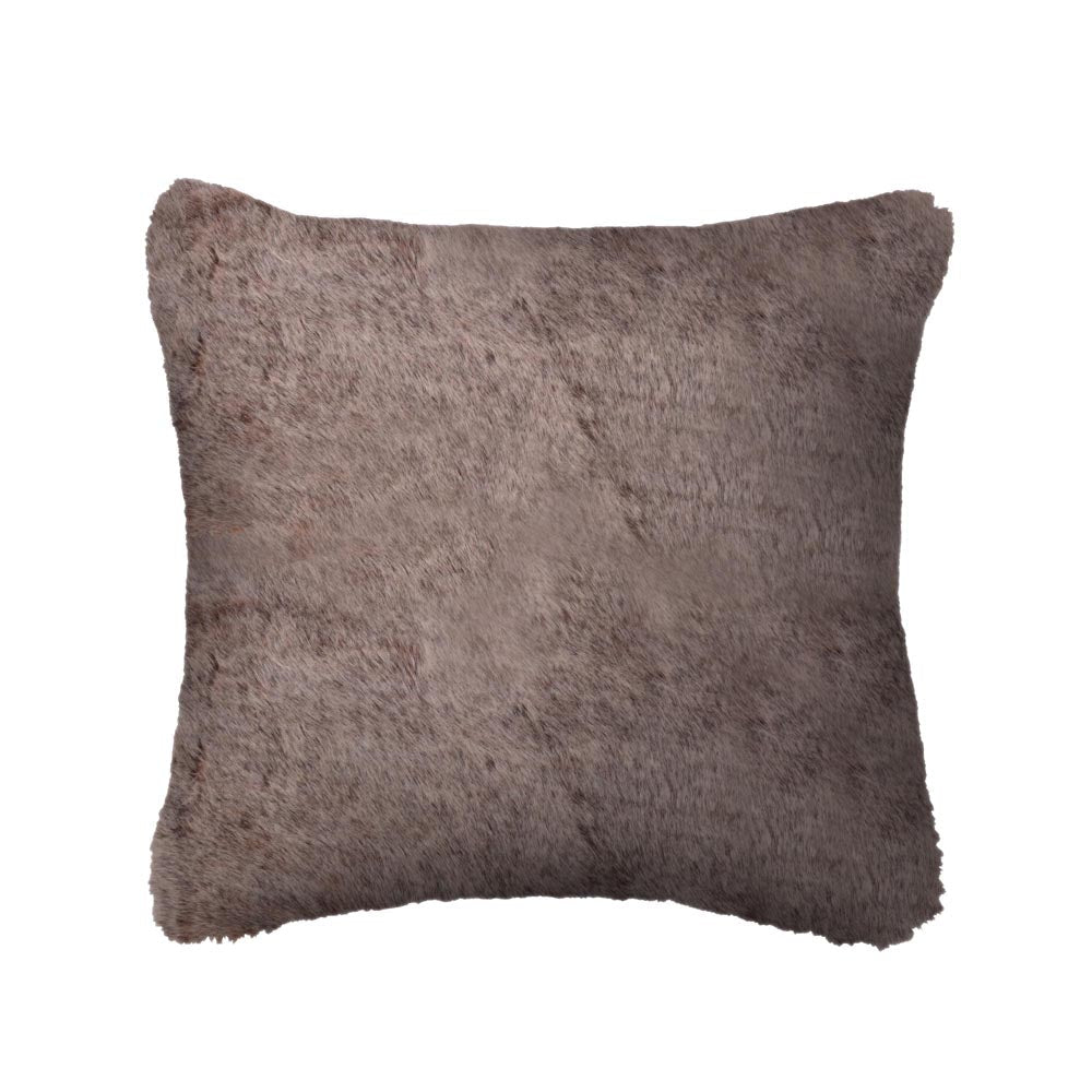 Tomac Natural Faux Fur Square Filled Decorative Cushion