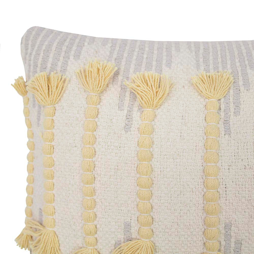 Bambury Eradu Long Straw - Filled Rectangle Cushion with Colored Thread Detail