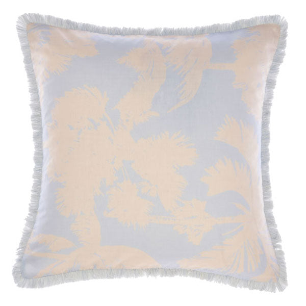 Linen House Tourelles Leaf European-Style Pillowcase with Fringe Trim