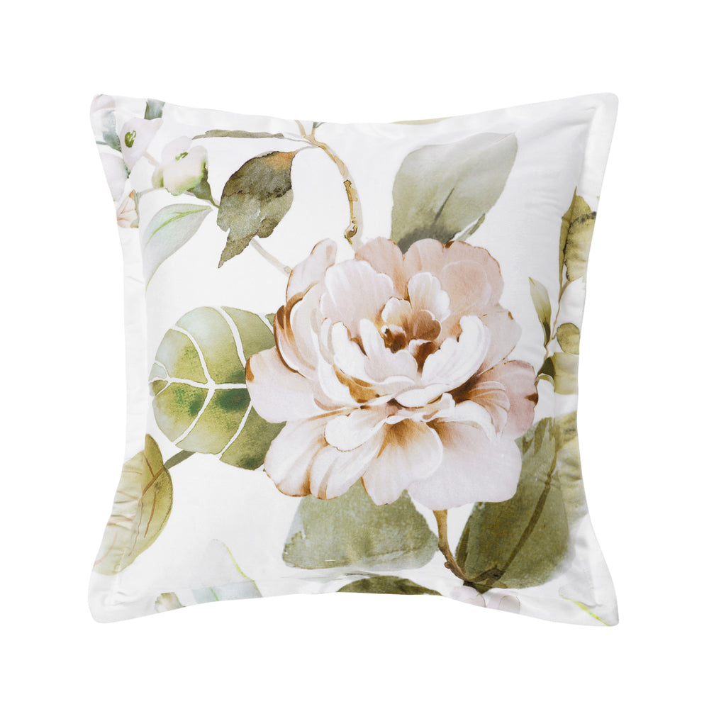 Rosalia Delicate White Filled Square Decorative Cushion