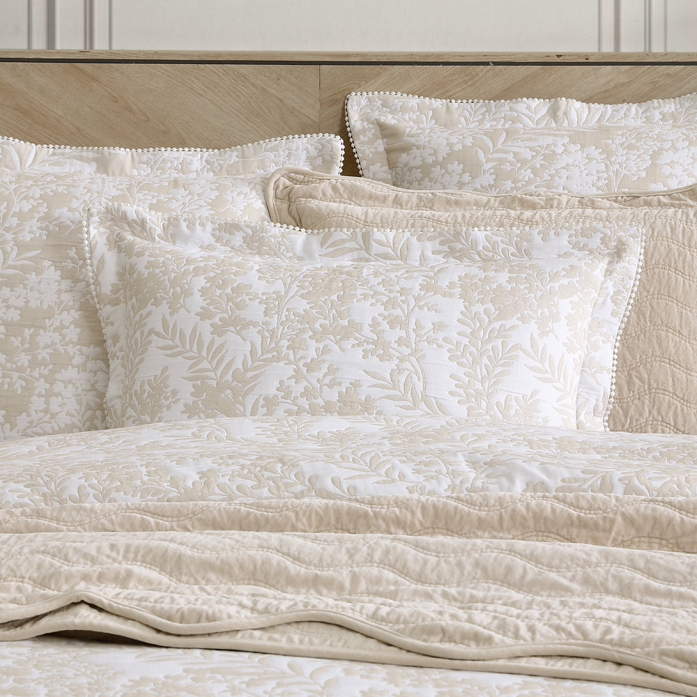 King - Sized Quinn Stone Quilt Cover Set for a Nature - Inspired Bedroom