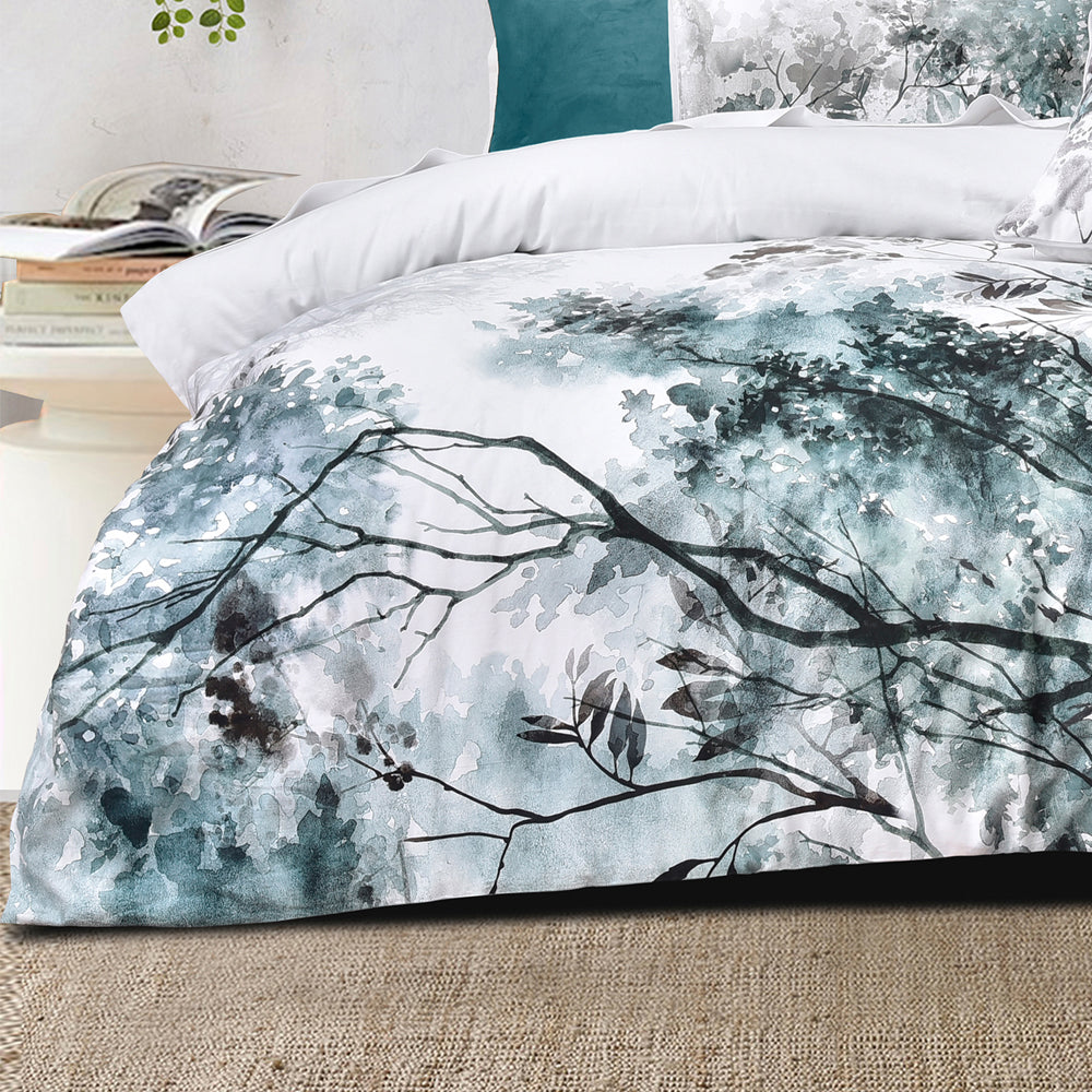 Bianca Sherbrooke Luxury White Queen - Sized Bed Quilt Cover Set