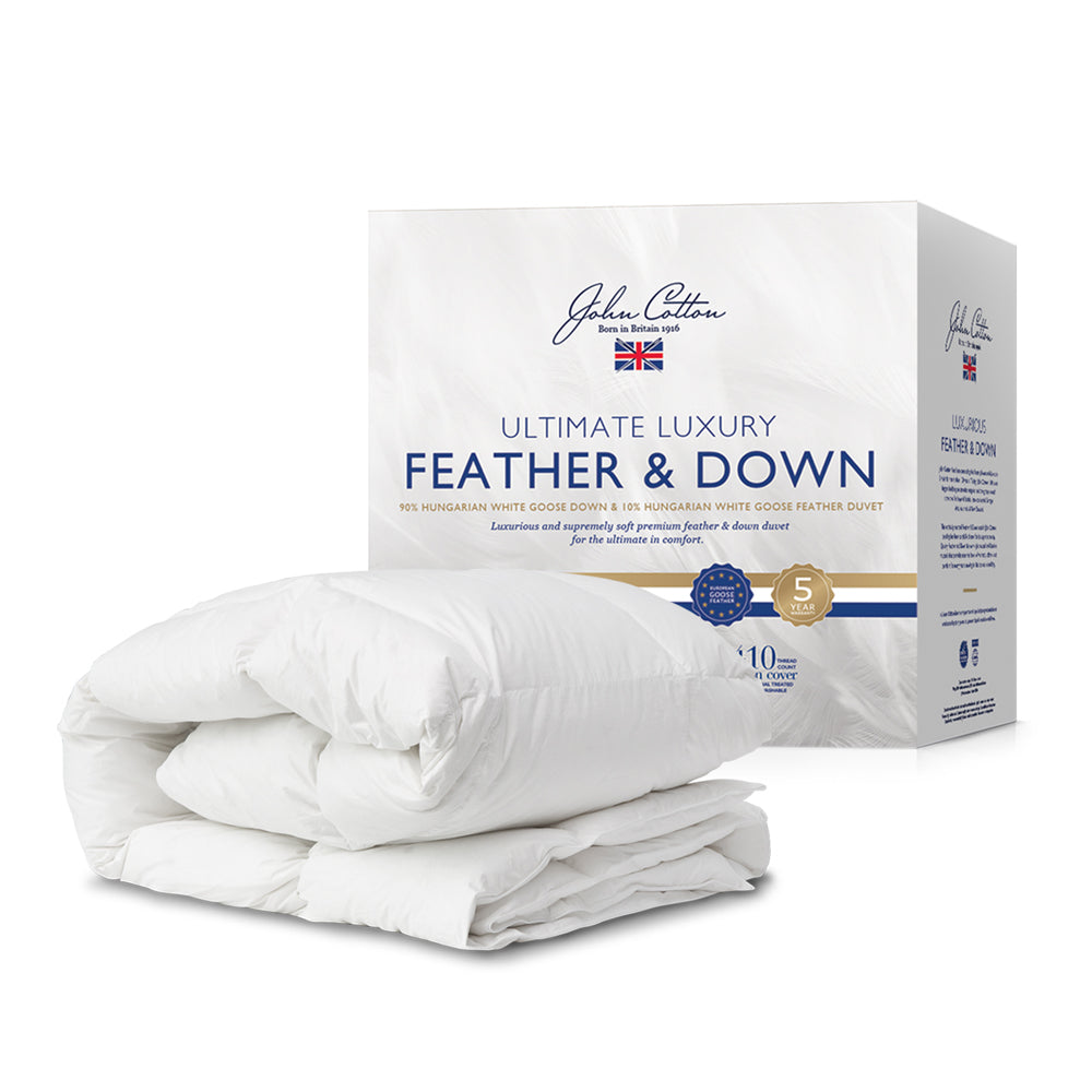 Luxurious Hungarian 90/10 Goose Down & Feather Queen-Size Quilt for Ultimate Comfort