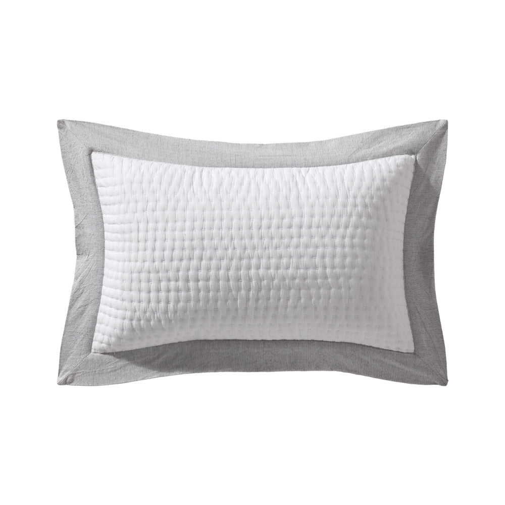 Stylish Felix Charcoal Breakfast Filled Quilted Cushion