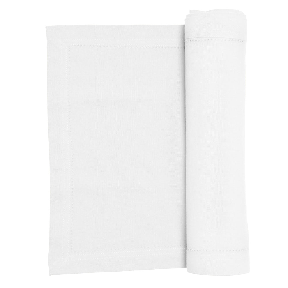 Elegant White Hemstitch Table Runner Measuring 180cm for Dining Tables