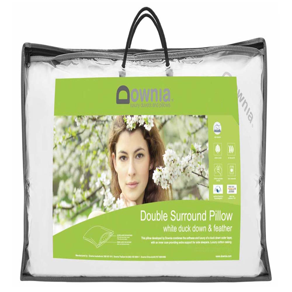 European Style Double Surround Set of Down and Feather Luxury Pillows