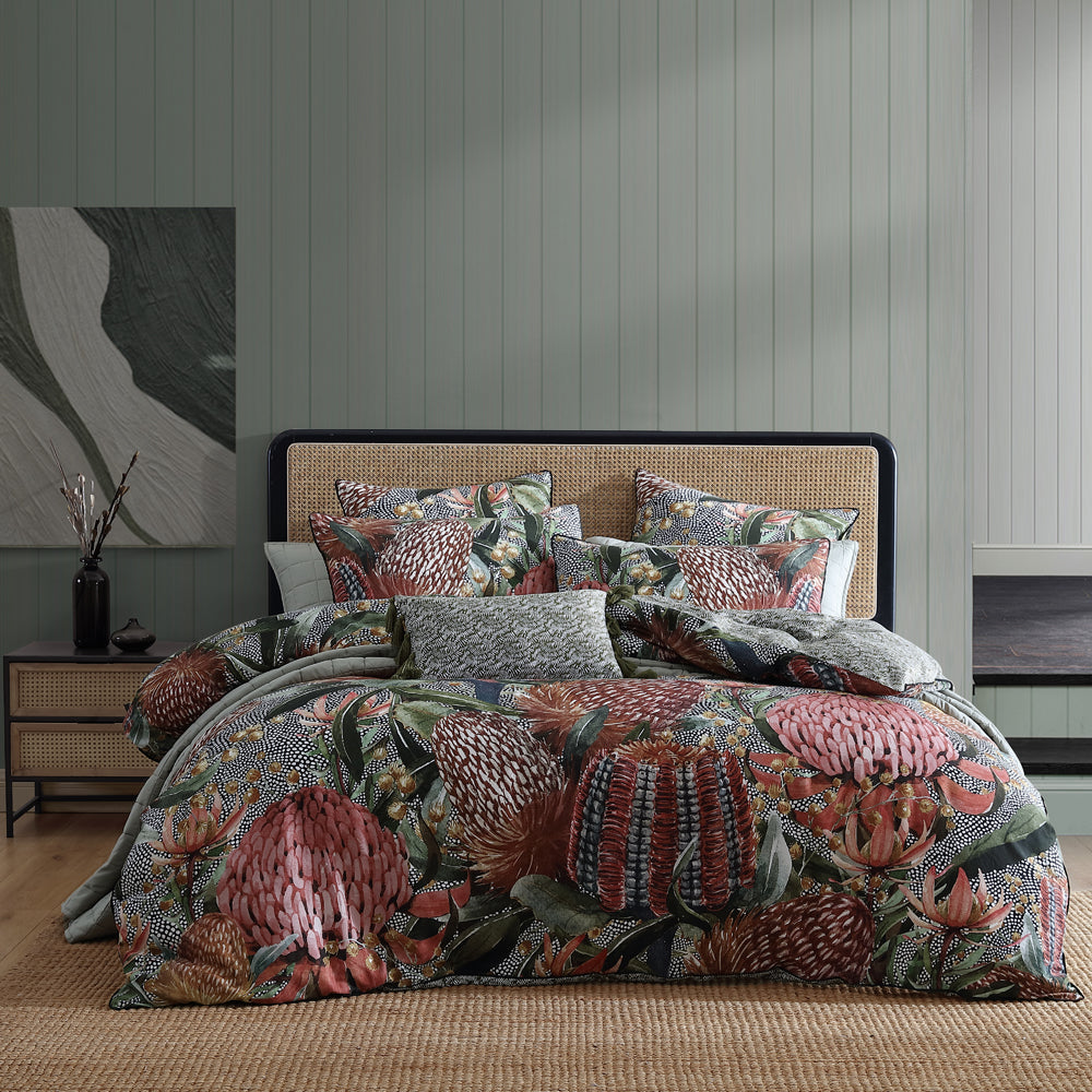 Logan and Mason Barrabar Red Super King-Sized Quilt Cover Set for a Stunning Bedroom Decor