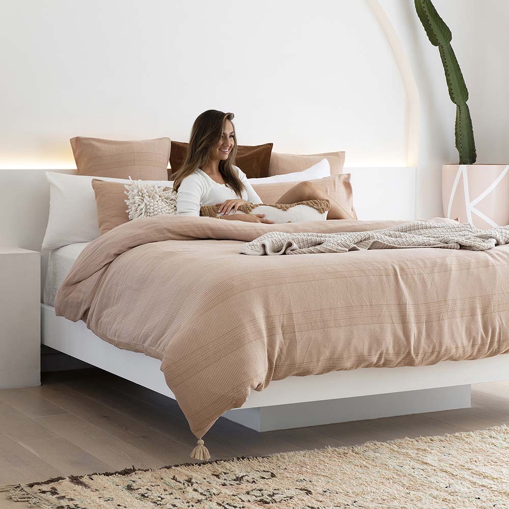 Bambury Juna Double Bed Quilt Cover Set with Tassels and Artisanal Touch