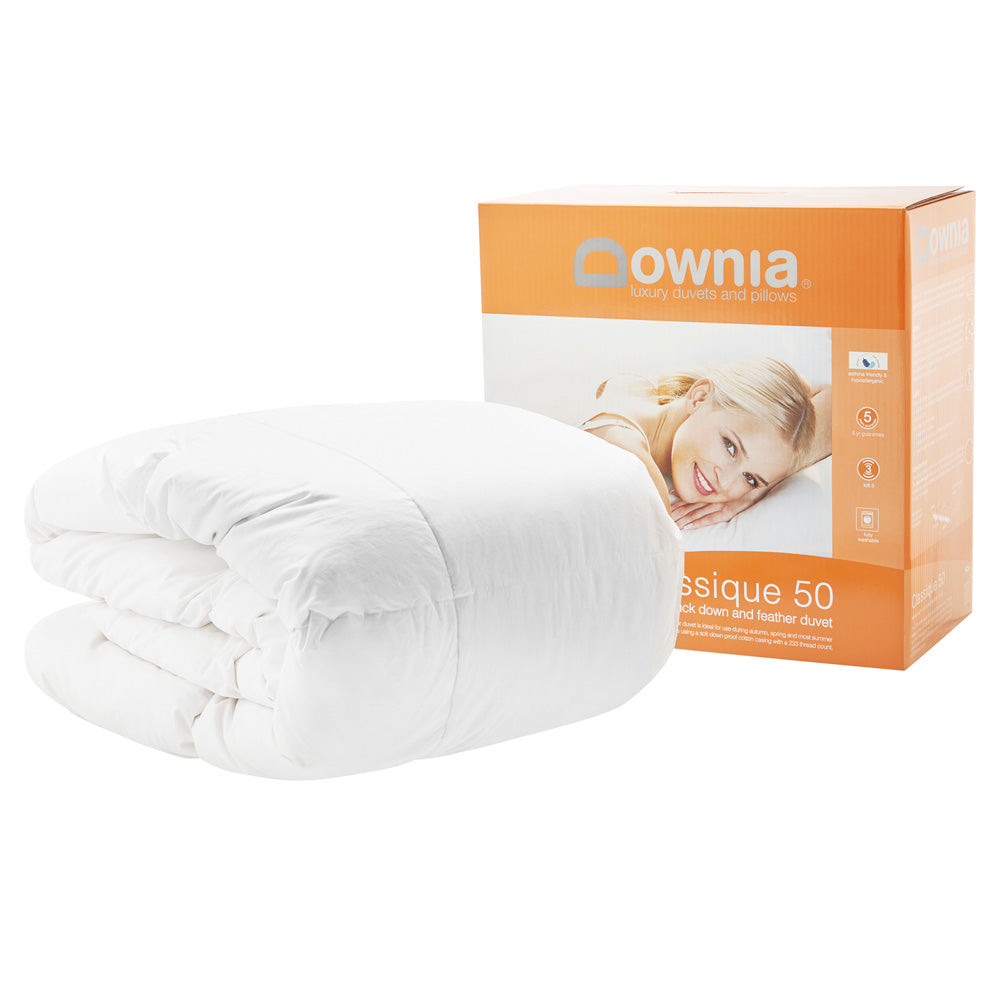 Double Bed Classique 50 Collection Down and Feather Quilt (Doona) for All - Season Comfort