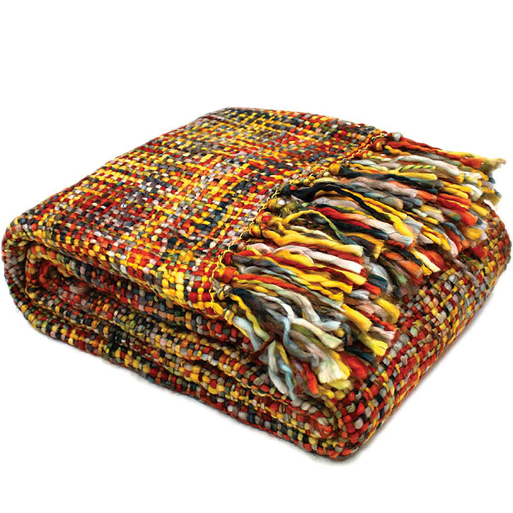 Oslo Cheerful Summer Acrylic Weaved Fire Throw