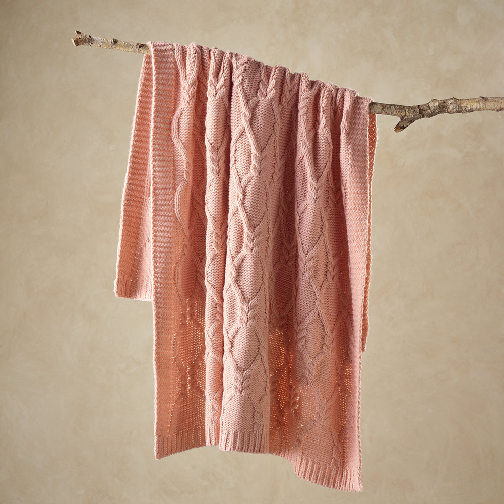 Soft and Colorful Bianca Johnson Blush Throws for Any Room