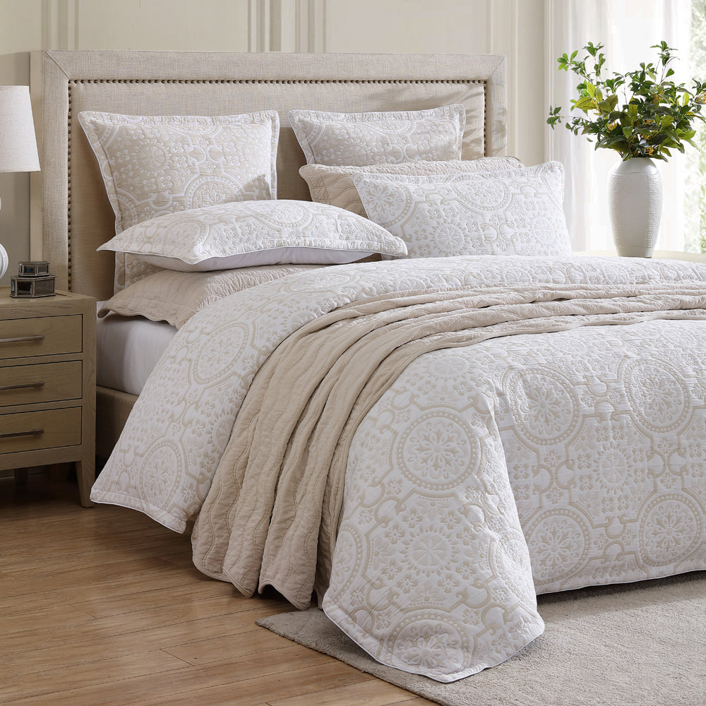 Mayfair Stone Super King Size Quilt Cover Set from Private Collection