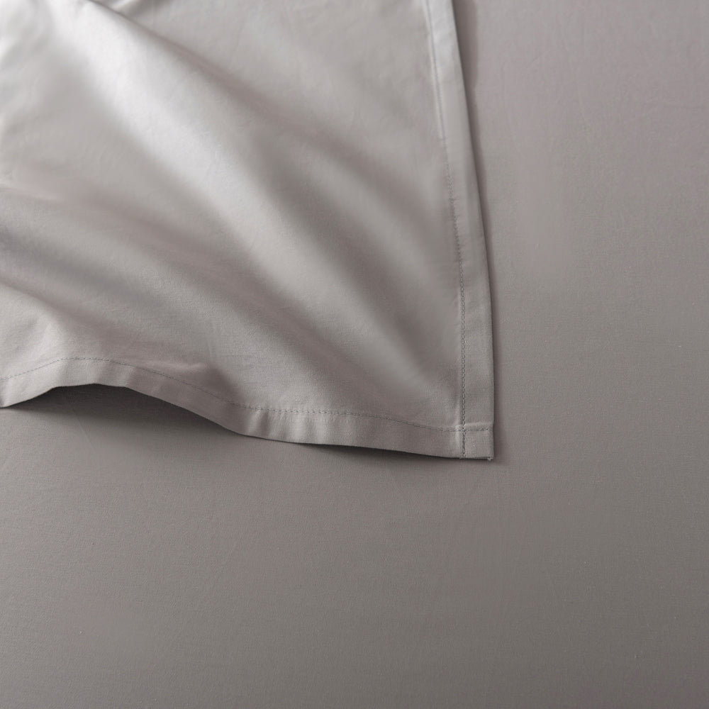 400TC Pewter Casey Cotton Sheet Set for Split Queen Bed 50cm