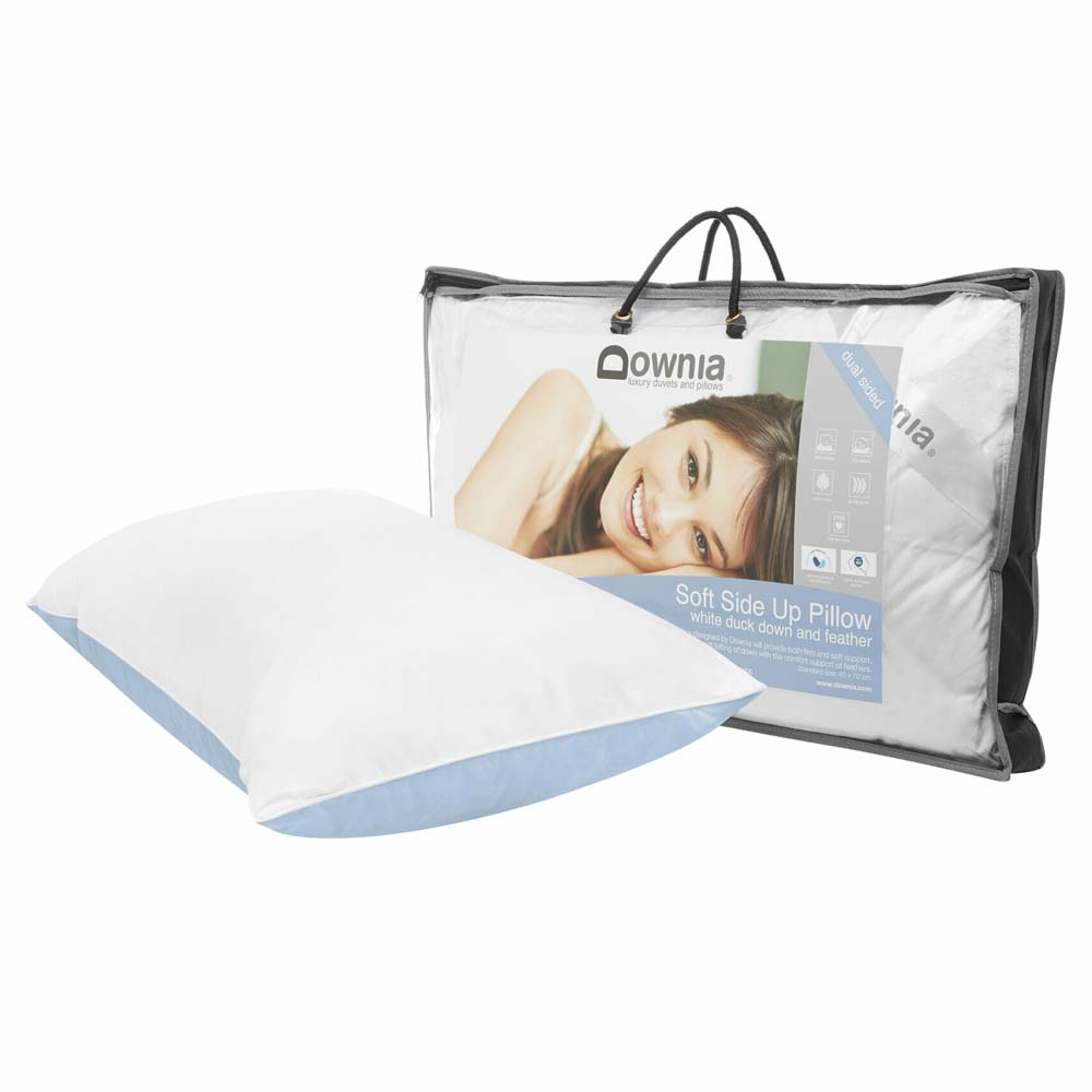 Downia Soft Side Up Medium Profile Down and Feather Pillow for Side and Back Sleepers