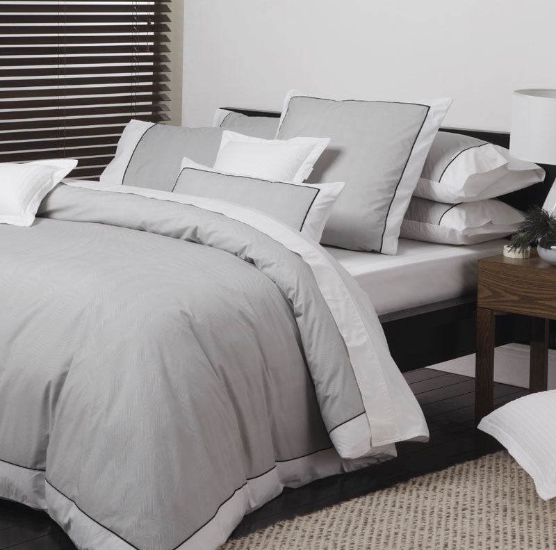 Long Filled Essex Pewter Decorative Cushion for a Sophisticated Bedroom