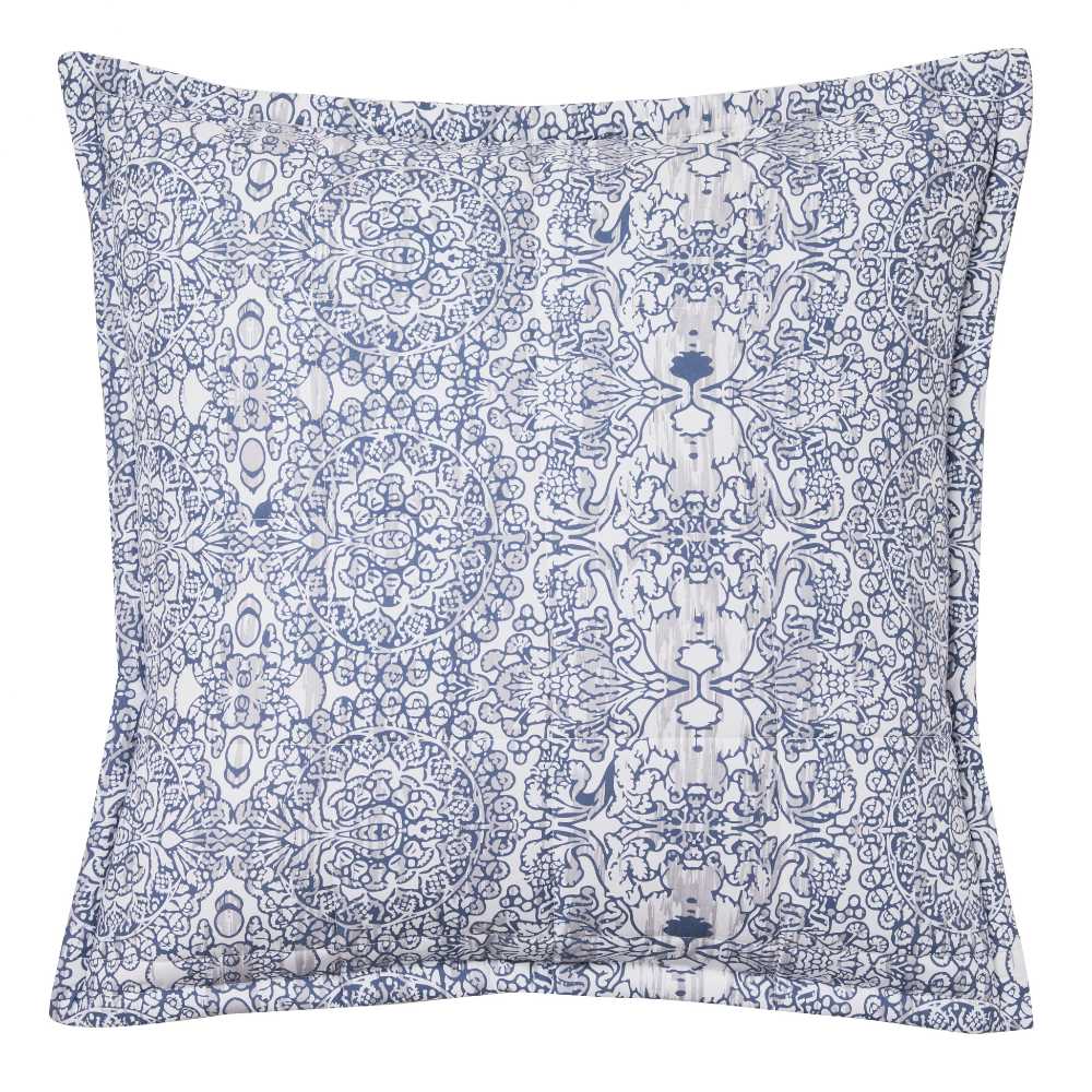 European-style Olani Blue Pillowcase for Elegant Bed Decor