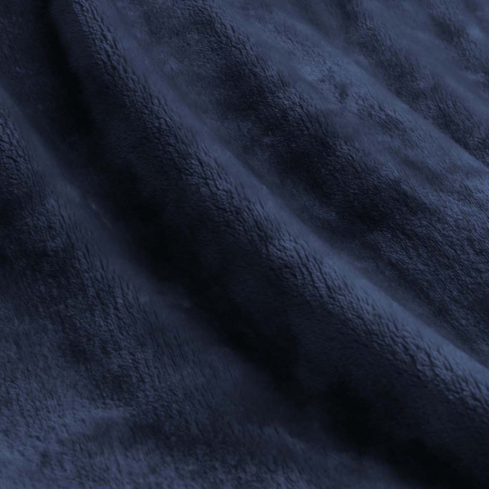 Navy Lucia Plush Fuzzy Throw Blanket for Winter