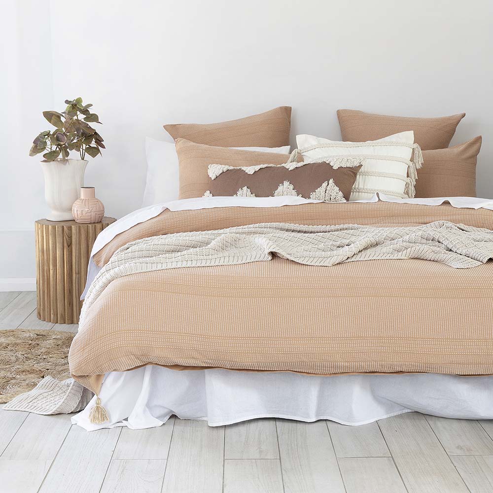Bambury Juna Double Bed Quilt Cover Set with Tassels and Artisanal Touch