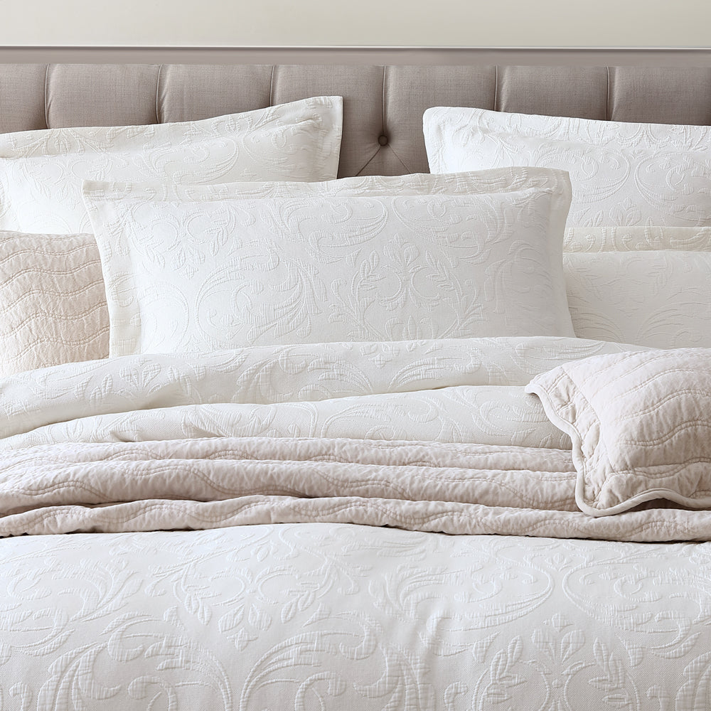 Luxurious Ivory Marbella Breakfast Filled Cushion for Bedroom Decor