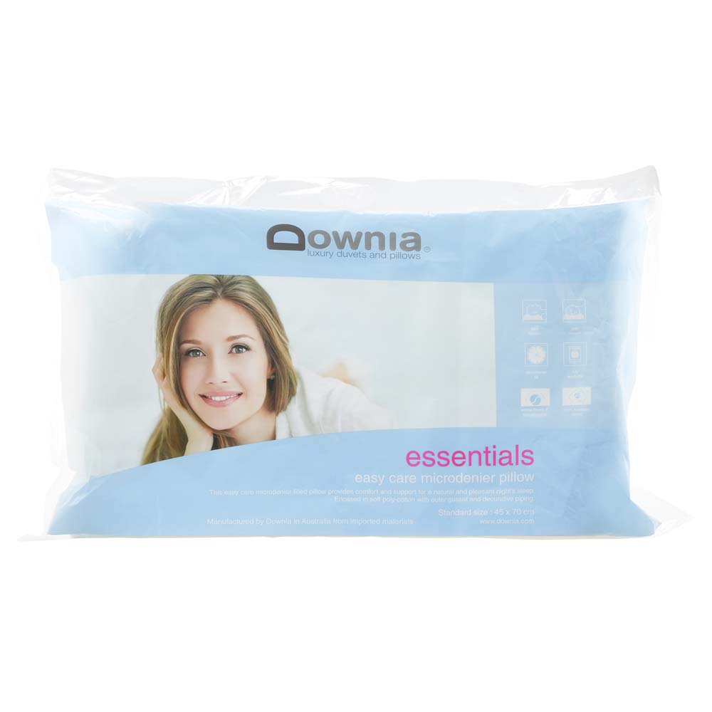 Downia Essentials Microdenier Medium Profile Pillow Set of 2